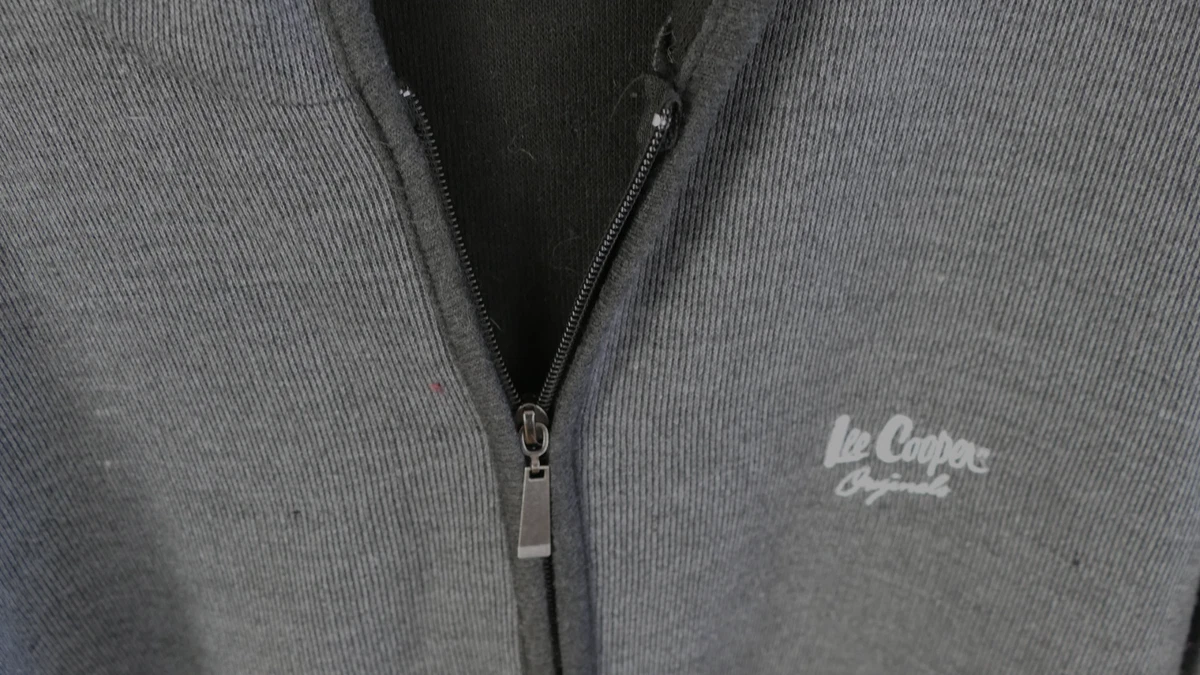 SUDADERA CON CAPUCHA L/S GRIS TEJIDO LEE COOPER PARA HOMBRE NUEVA CON ETIQUETAS - TALLA 2XL PRECIO DE VENTA SUGERIDO POR EL FABRICANTE 39,99 £