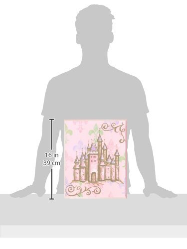 Quadro Su Tela Per Cameretta – Carta Da Parati – Castello Rosa Ad Acquerello – 61x76 Cm – The Kids Room By Stupell
