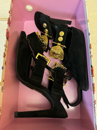 Jeffrey Campbell Lionness Goldtone Medallion Pointed Toe Pumps Sz 7 $225 - Picture 18 of 18