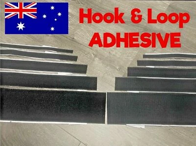 Self Adhesive HOOK and LOOP Fastener Tape Sticky Back Black / White Fastening  - image 1 of 4