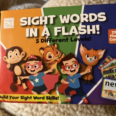 SpringFlower Sight Words Flash Cards with PicturesMotions&Sentences 220 Dolch...