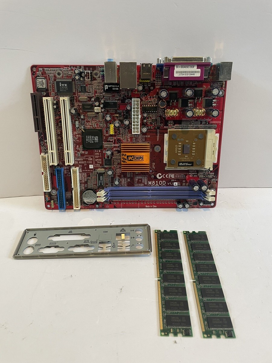 PC Chips M810D Motherboard Socket 462 w/ AMD Athlon 2000