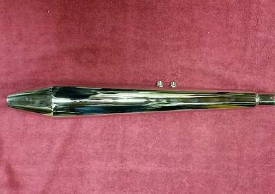 New Norton Commando ''Peashooter'' Muffler (Pair) Polished Seam 1 3/8' 06-1978TN