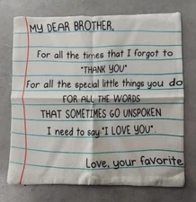 My Dear Brother Throw Pillow Cover And Pillow Gift  17"x17" Linen 100%