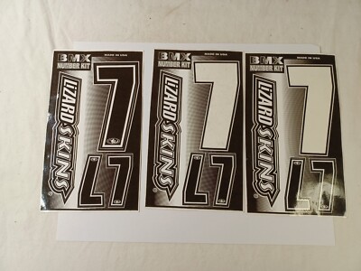 BMX Sticker Decal Lot Lizard Skins Number Kit 7 -some missing-