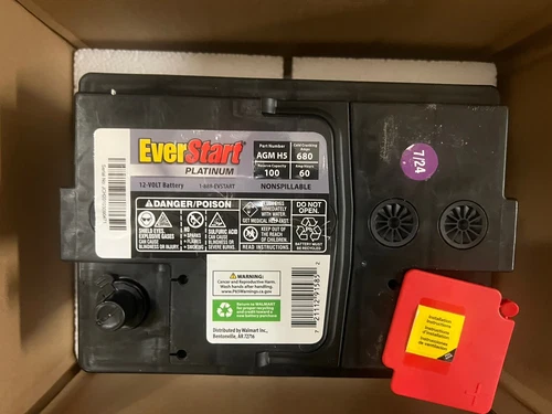 NEW EverStart Platinum AGM H5 Automotive Battery 12-VOLT 60AMP HOURS 680CCA