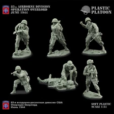 Plastic Platoon 82nd Paratrooper Division Operation Overlord Scale 1/32 New