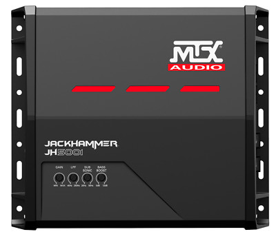MTX Audio JH5001 Jackhammer Series 500W x 1 @ 1-Ohm Class D Mono Block Amplifier