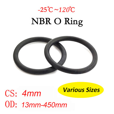 4mm Querschnitt O Ring Dichtungsring Nitril Gummi Dichtung Dichtring 12mm-450mm