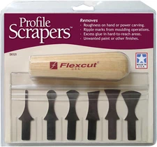 Carving Tools Profile Scraper Set of 6 Interchangeable Scraper Bits SK121 | Incl