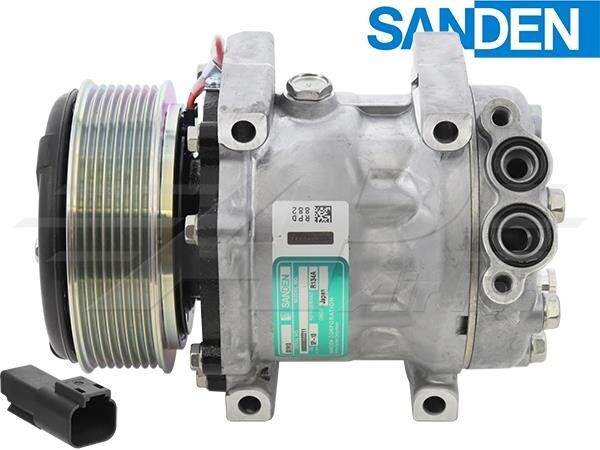 320/A8521 OEM Sanden Compressor SD7H13 8 Groove Clutch For JCB - 1
