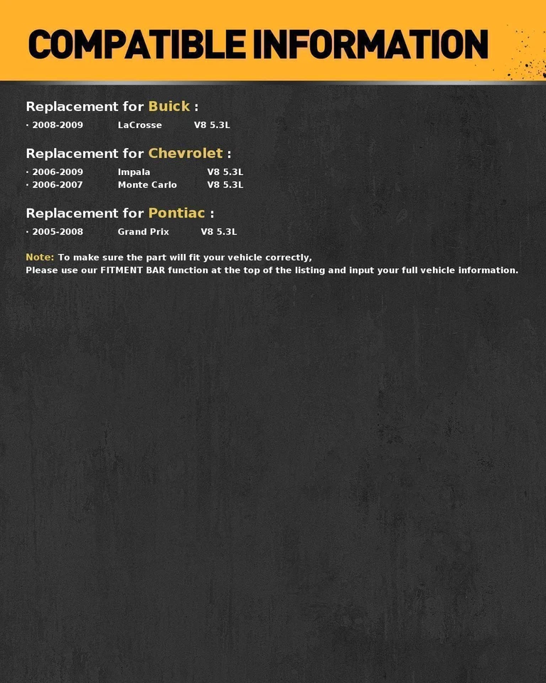 Alternator For 2006-2009 Chevrolet Impala 2005-2008 Pontiac Grand Prix 5.3L 135A - Image 2 of 4