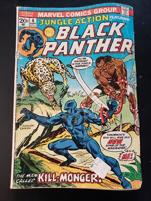 1973 Marvel Jungle Action The Black Panther Key Issue #6 1st app. Killmonger