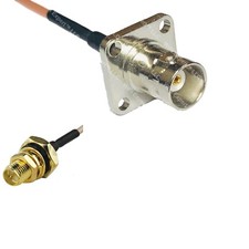 RG316 BNC Flange Female to RP-SMA Female O-Ring RF Cable Rapid-SHIP LOT