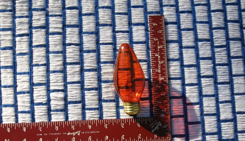 new FLAME AMBER 60w fluted F15 LIGHT bulb 60F15 swirl flair 60 watt 130v - Image 4 of 4