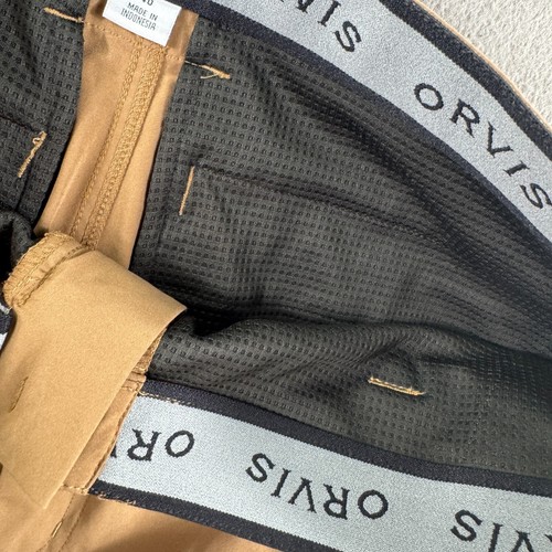 Orvis Tech Shorts Men 40 Cargo Hiking Beige Stretch Performance Fishing Guide - Picture 9 of 15