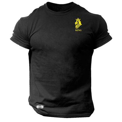 King Lion T Shirt Pocket Gym Clothing Bodybuilding Training