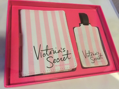 NEW Victoria Secret 2PC SET PASSPORT ID Holder COVER CASE TRAVEL