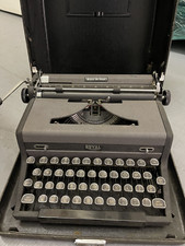 RARE ANTIQUE VINTAGE 1947 Gray Royal Quiet Deluxe manual portable typewriter wit thumbnail