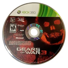 GEARS OF WAR 3 MICROSOFT GAME STUDIOS XBOX 360 DISC ONLY UNTESTED NO BOX