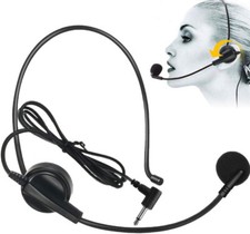 EXMAX 3.5MM Head-Mounted Wired Microphone for Wireless Tour System Transmiter