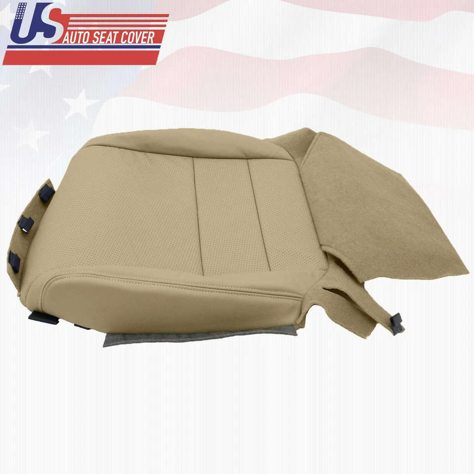 Cubierta de asiento de repuesto para parte inferior del conductor Acura TL 2005-08 cuero perforado bronceado Foto 3 de 4