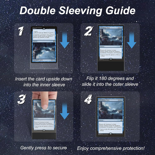 600 Pack Card Sleeves, Perfect Fit Inner Sleeves Ideal for Double-Sleeving, Trad - Picture 4 of 12