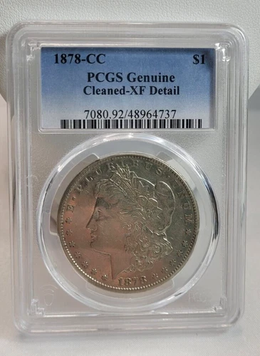 1878-CC Morgan Silver Dollar PCGS Genuine Cleaned XF Detail