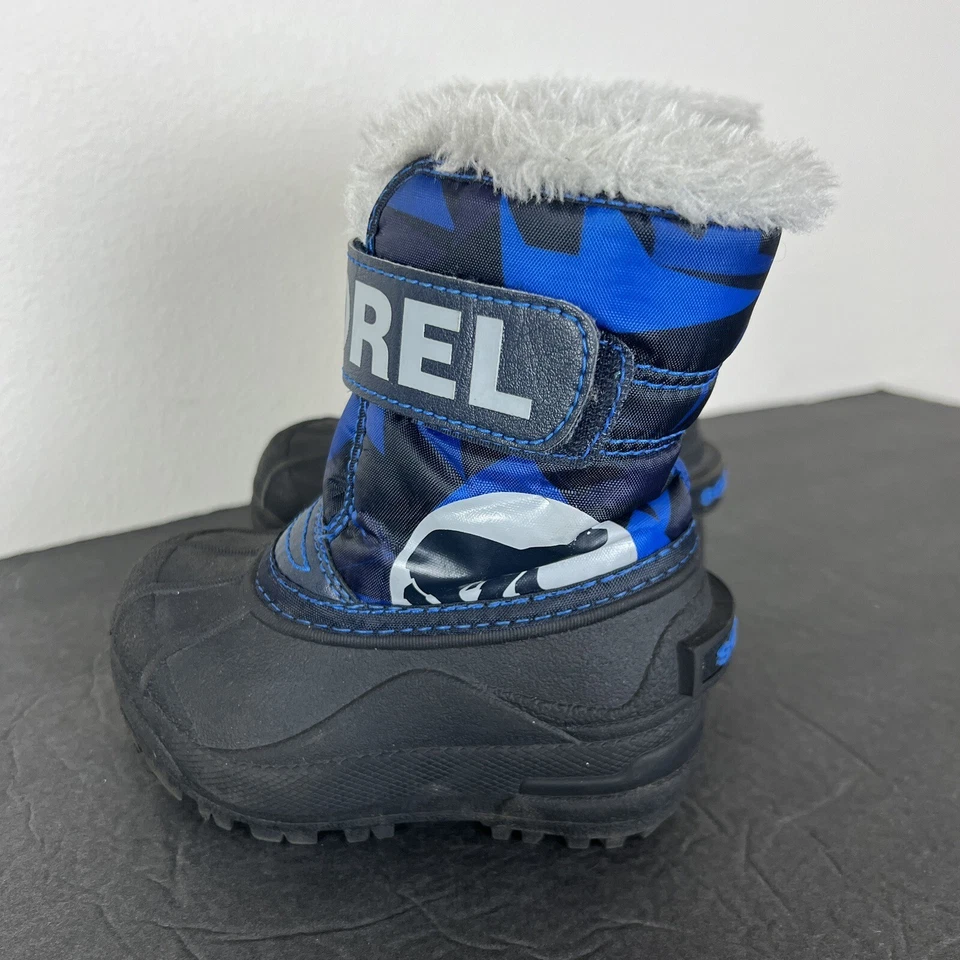 Botas impermeables aisladas forradas de comandante de nieve camufladas para bebés/niños pequeños SOREL talla 6 Foto 3 de 4