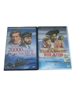 Walt Disney 2 DVD Lot TREASURE ISLAND 1950 & 20,000 LEAGUES UNDER THE SEA 1954