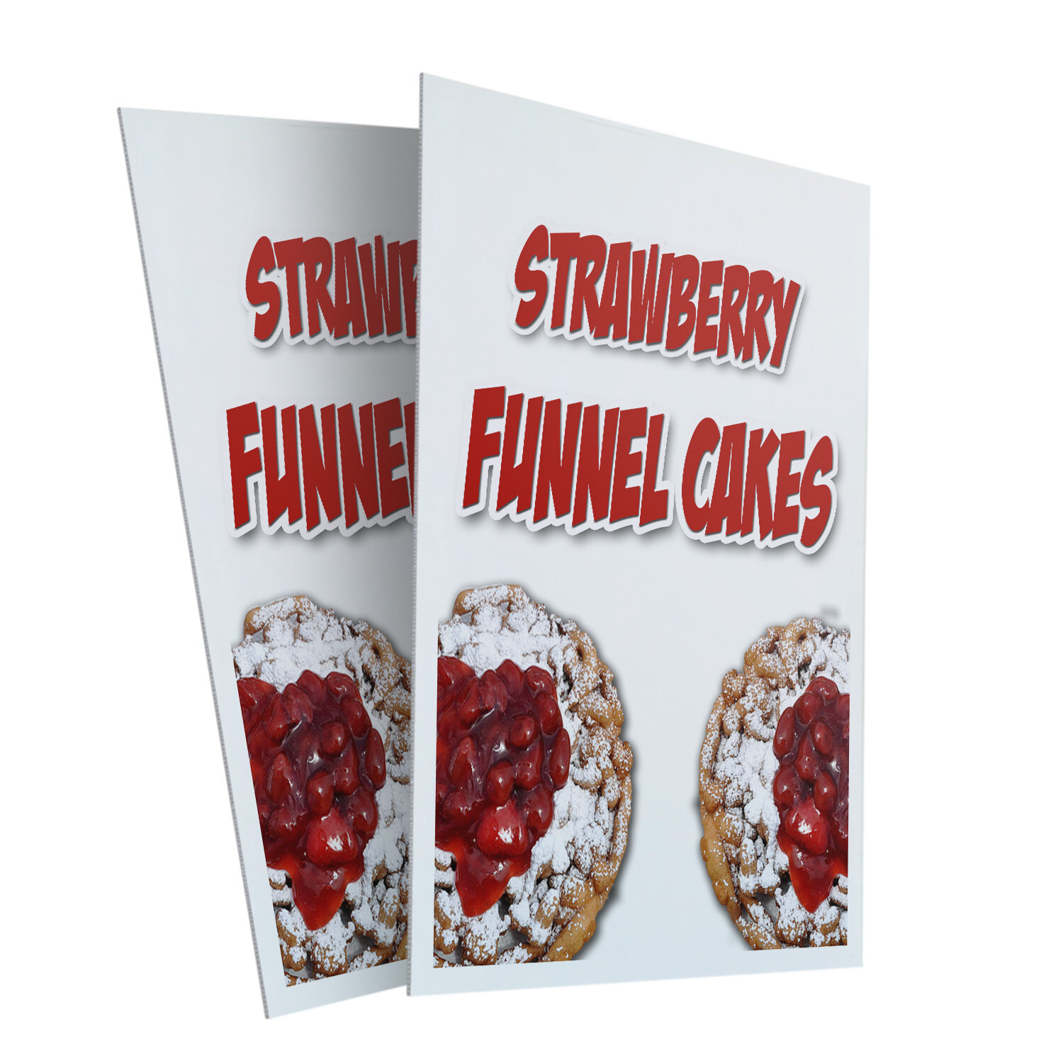 A-frame Sidewalk Strawberry Funnel Cakes 24" x 36" Double Sided A-Frame Sidewalk