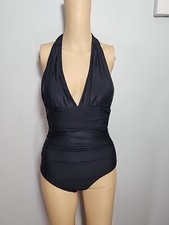 NWT Cupshe Womens One Piece Swimsuit Size XS Black Ruched