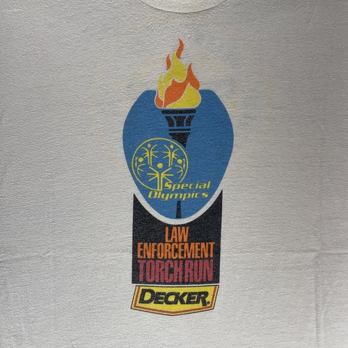 Vintage Special Olympics Law Enforcement Torch Run Shirt Single Stitch XL - Picture 2 of 9