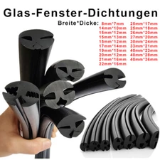 Scheibengummi Fenstergummi Gummi mit Keder Scheibendichtung Breite 8mm/12mm~40mm