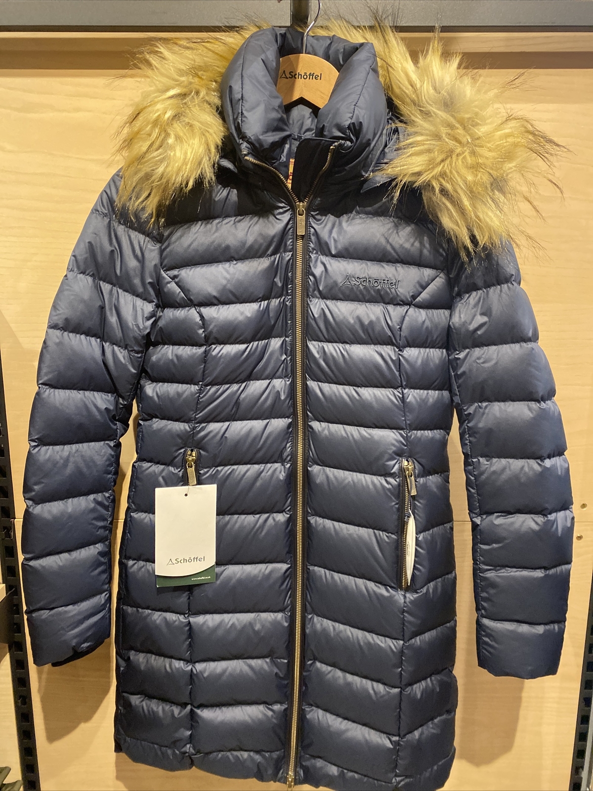 Schoffel Mayfair Down Coat Navy Sale 