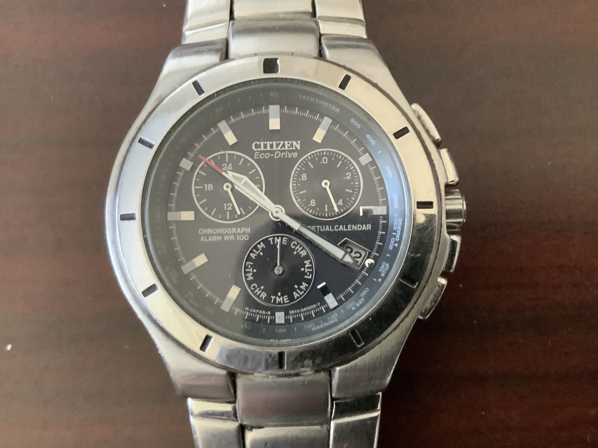 Citizen Eco Drive Perpetual Calendar Chronograph NOT RUNNING