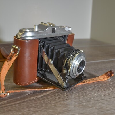 AGFA ISOLETTE I Folding Camera Agnar 1:4.5/85mm Lens 1954 VARIO with case