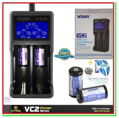 Caricabatterie XTAR VC2 USB Per Pile Batterie Ricaricabili Litio 3,6V 3 - Foto 10