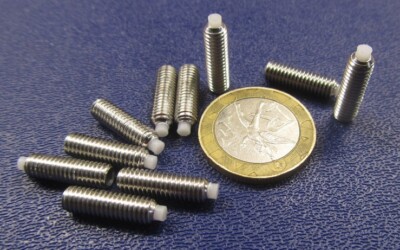 Kmac 18-8 Stainless Steel Set Screws, Nylon Tip, 10-32 x 5/8'' Length, 20 Pcs