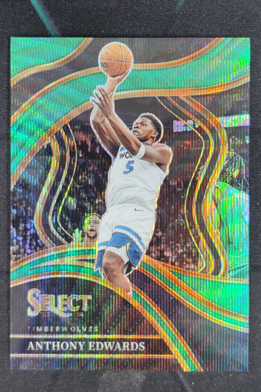 2023-24 Panini Select Anthony Edwards Courtside Green Wave Prizms /50 #237