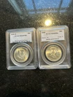 2 Coins PCGS 1949-D MS64 FBL PCGS 1950 MS64 FBL Franklin Half Dollar 2Coin Lot