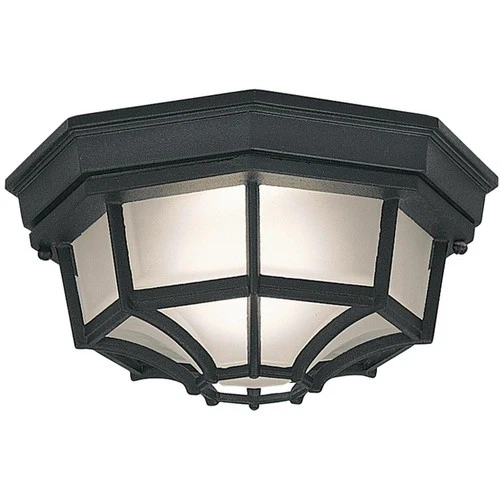 Designers Fountain 2067-BK Builder 1 Light 11 inch Black Outdoor Flushmount - Picture 3 of 8
