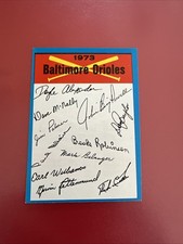 1973 Blue Baltimore Orioles Checklist Unmarked EX