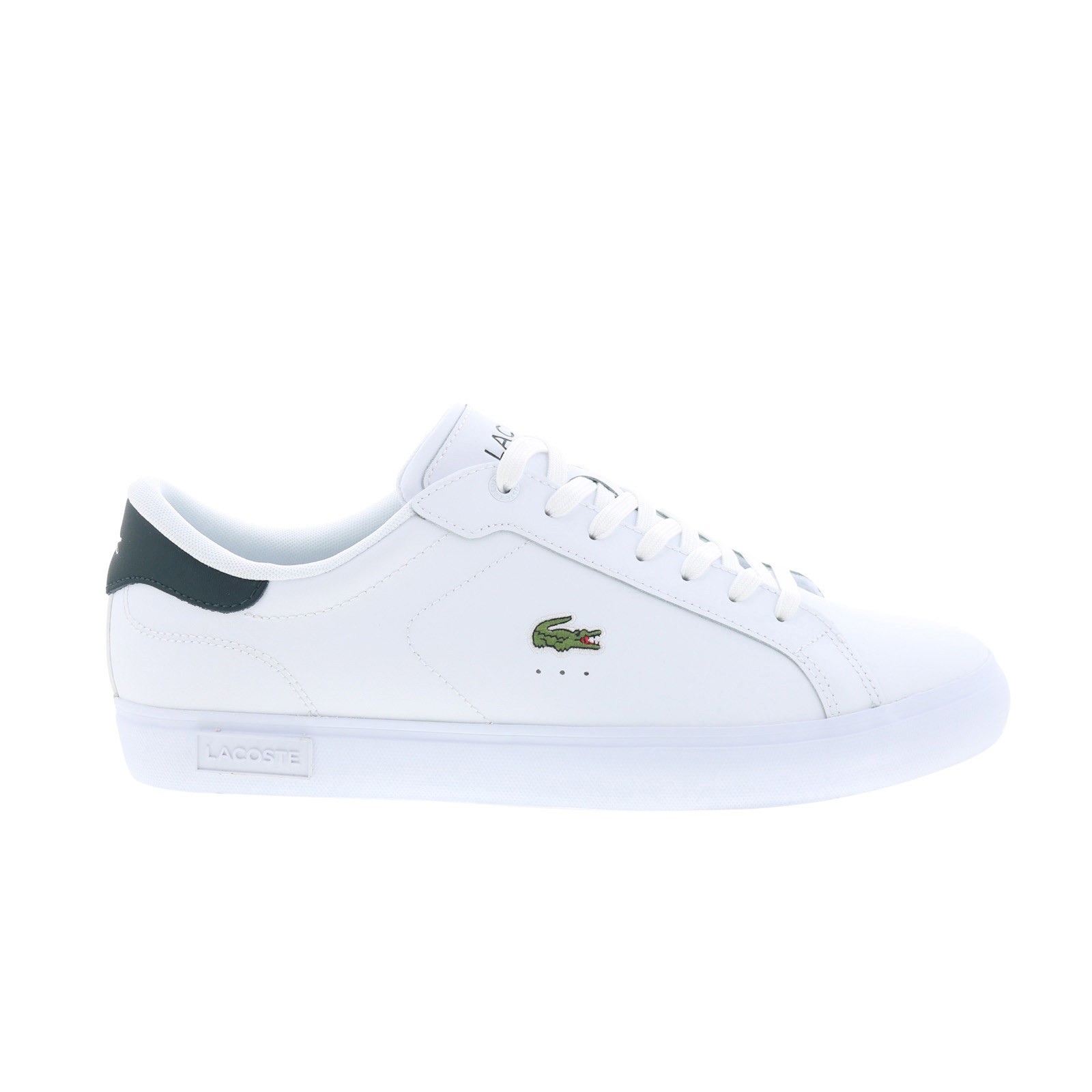 Lacoste Powercourt 125 2 SMA Mens White Leather Lifestyle Sneakers Shoes