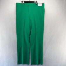 Vintage Knightsbridge Pants 40x32 Green Slacks Dress USA Made Talon Trousers