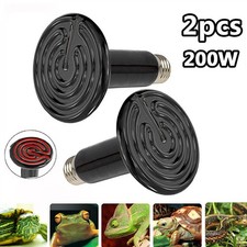 Ceramic Heat Lamp 200W Infrared Bulb for Reptile Vivarium and Amphibian Tanks