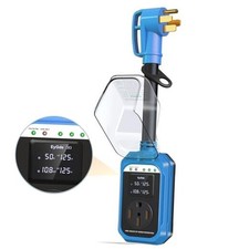 RV Surge Protector 50 Amp Waterproof - Smart 50 Amp Surge Protectors 50A Blue