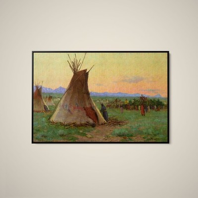 Joseph Henry Sharp - Blackfeet Sun Dance - Art Print on Paper or Canvas