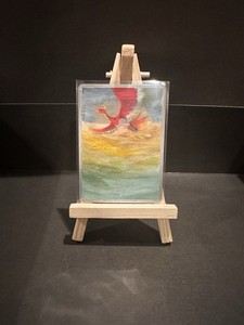 Ho-oh Pokemon FanArt Hand Painted Card extended art Collectible ACEO ORIGINAL