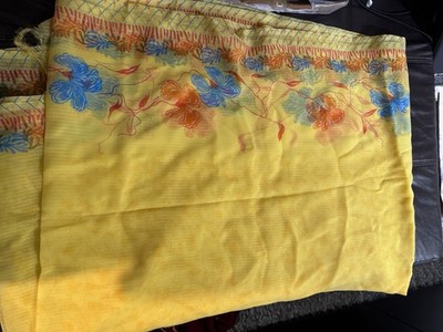 Yellow Chiffon Saree